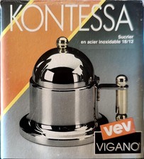 Lattiera VEV Viganò Kontessa inox 18/12 acciaio lucidato H10 Ø10 cm