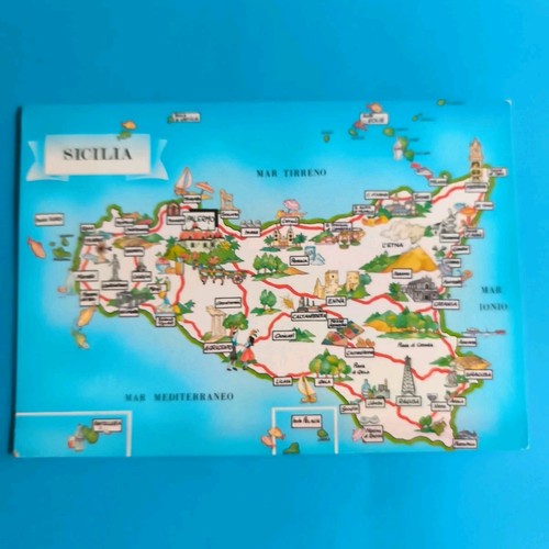 Souvenir sicilia cartina - di,