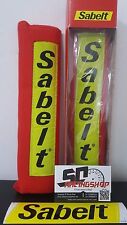 SABELT COPPIA COPRISPALLA COPRICINTURA TESSUTO VELCRO ABARTH 500 595 695 ROSSO
