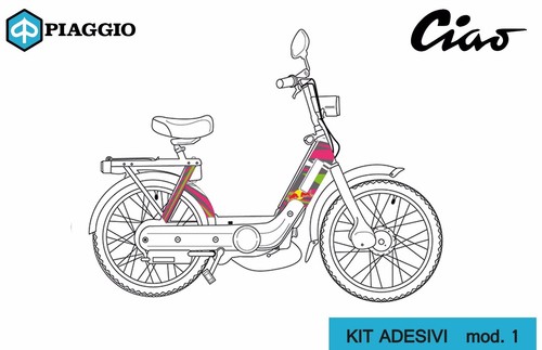 Adesivo piaggio ciao cross