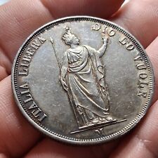 Milano Governo Provvisorio Della Lombardia Scudo Da 5 Lire 1848 Argento Colpetti