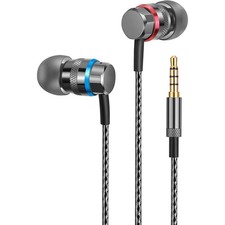 CUFFIE CABLATE IN-EAR EARPHONES AURICOLARI CUSTODIA SPORT IN-EAR STEREO NERO