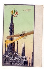 Milano Circuito Aereo Internazionale 1910 cartolina