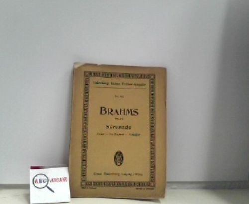 Brahms serenade dur la - -,