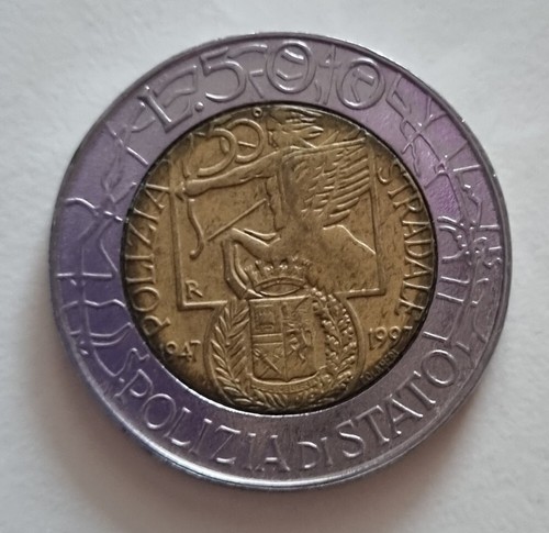 Moneta 500 lire polizia di - moneta ,