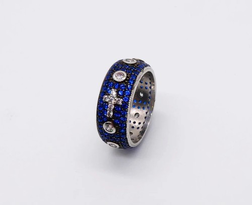 Anello rosario linee black - rosario, a