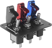 Pannello con 3 interruttori a levetta, 12 V, per auto da corsa, in fibra di carb