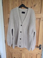 Cardigan donna ASOS maglia grossa oversize taglia M beige