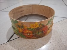 ANTICO SETACCIO LEGNO  anni 40 ... decorato DIAMETRO 22 CM