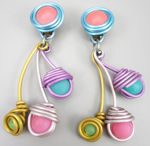 Orecchini colorati vintage - orecchini,