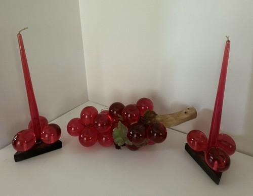 Uva candelabri lucite rossa - e,