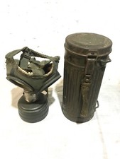Scatola maschera antigas Wehrmacht con remoder e maschera antigas con filtro