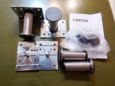 Lotto piedini  (4 pezzi) acciao inox per mobili  + maniglia bianca  - IKEA