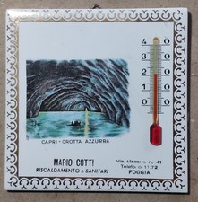 ANTICA MATTONELLA PUBBLICITARIA EPOCA PRIMI ANNI 50 CON TERMOMETRO PER  AMBIENTE