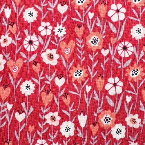 Tessuto nutex rosso ditsy - nutex,