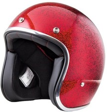 CASCO MOTO JET CUSTOM STORMER QUARTZ GLITTER ROSSO