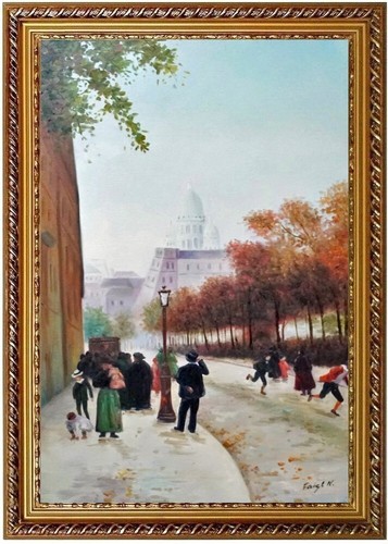 Quadro olio parigi con - quadro,