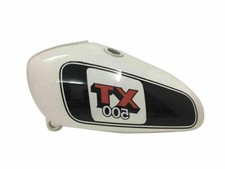 SERBATOIO BENZINA YAMAHA XT TT 500 VERNICIATO BIANCO E NERO (ACCIAIO) 1977 / ...