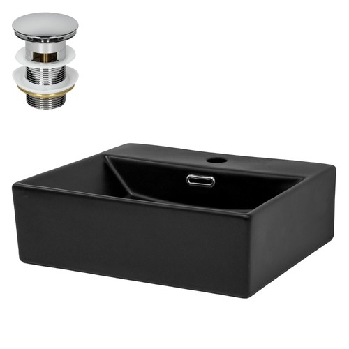 Lavello ceramica nero con - in,