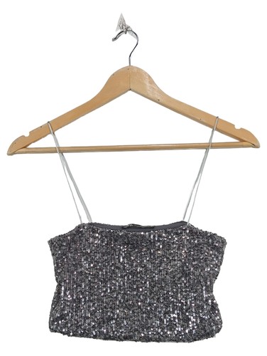 Zara top donna - donna, argento