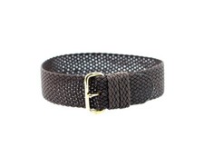 Cinturino per orologio perlon tessuto cordura nylon marrone oro 16mm kanvas tela