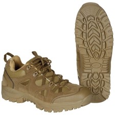 MFH Scarpe Scarponi uomo militare Outdoor Campeggio Trekking Tactical Low Coyote