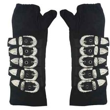 Raro guanto punk nero Michael