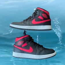 Nike Air Jordan 1 Retro Mid Nero Sirena Rosso BQ6472-004 Donna Taglia 8