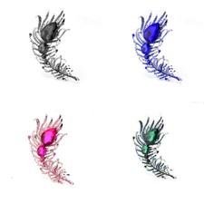 Spilla vintage piuma di pavone