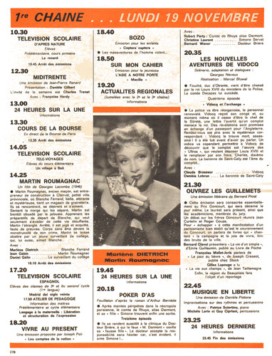 Programme avec marlene - programme,
