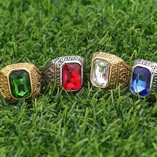 Anello Uomo Zirconi Blu