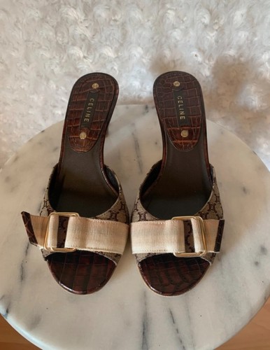 Authentique mule talon carré - talon, carré-
