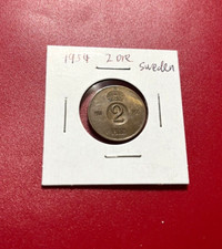 Moneta Da 2 Ore Svedese 1954 -