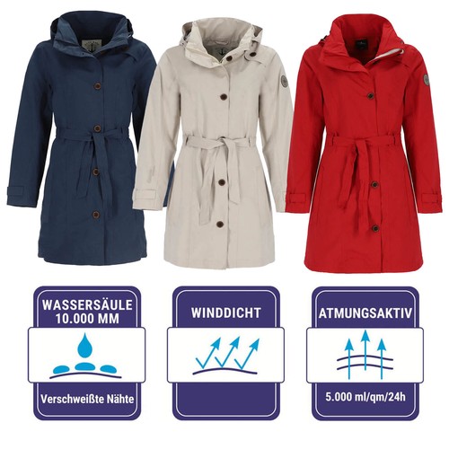Blue wave trench donna - blue,