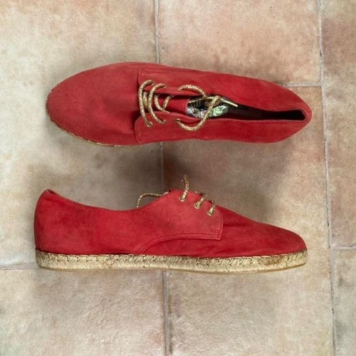 Vintage leather espadrillas - vintage,