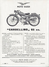 Moto Guzzi cardellino 65 cc 1956 / '57 depliant brochure depliant