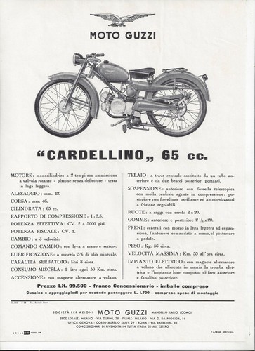 Moto guzzi cardellino cc - cardellino, 65