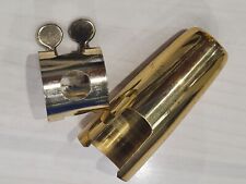 LIGATURE + CAP SOPRANO SAXOPHONE MOUTHPIECE/FASCETTA + COP. BOCCHINO SAX SOPRANO