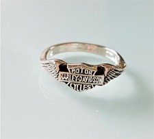 925 Argento Sterling Motore Cycles Motociclista Rocker Ali Anello Usato