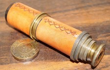 Spyglass in ottone e pelle 16"