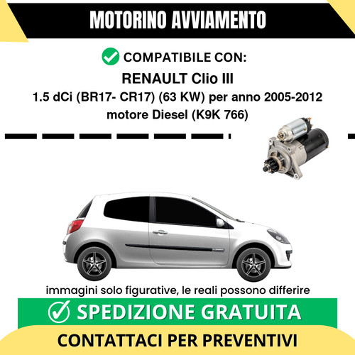 Motorino avviamento renault - motorino,