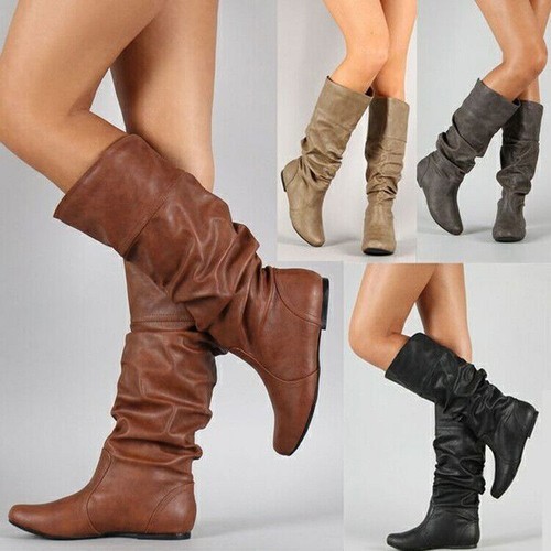 New slouchy mid calf boots - mid,