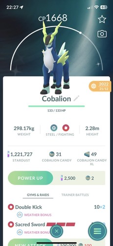 Shiny cobalion pokémon - shiny,