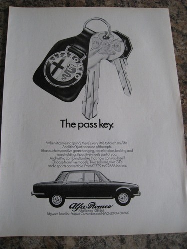 Alfa romeo the pass key - romeo, choose