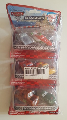 Cars eraser pacchi 3 - cars,