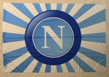 Bandiera del Napoli con raggi 