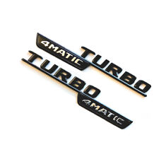 Emblema distintivo decalcomania laterale nero lucido Turbo 4MATIC per Mercedes A200 A250 A45 AMG