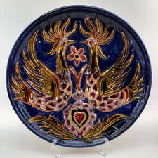 Piatto piatto gallo maiolica