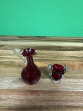 Set brocca e vaso in vetro