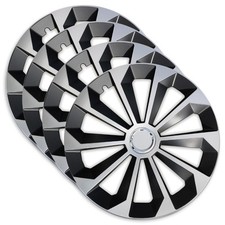 Set 4 Copricerchi 15 Pollici Fame Ring Mix Coppe Ruota Grigie Universali per Kia